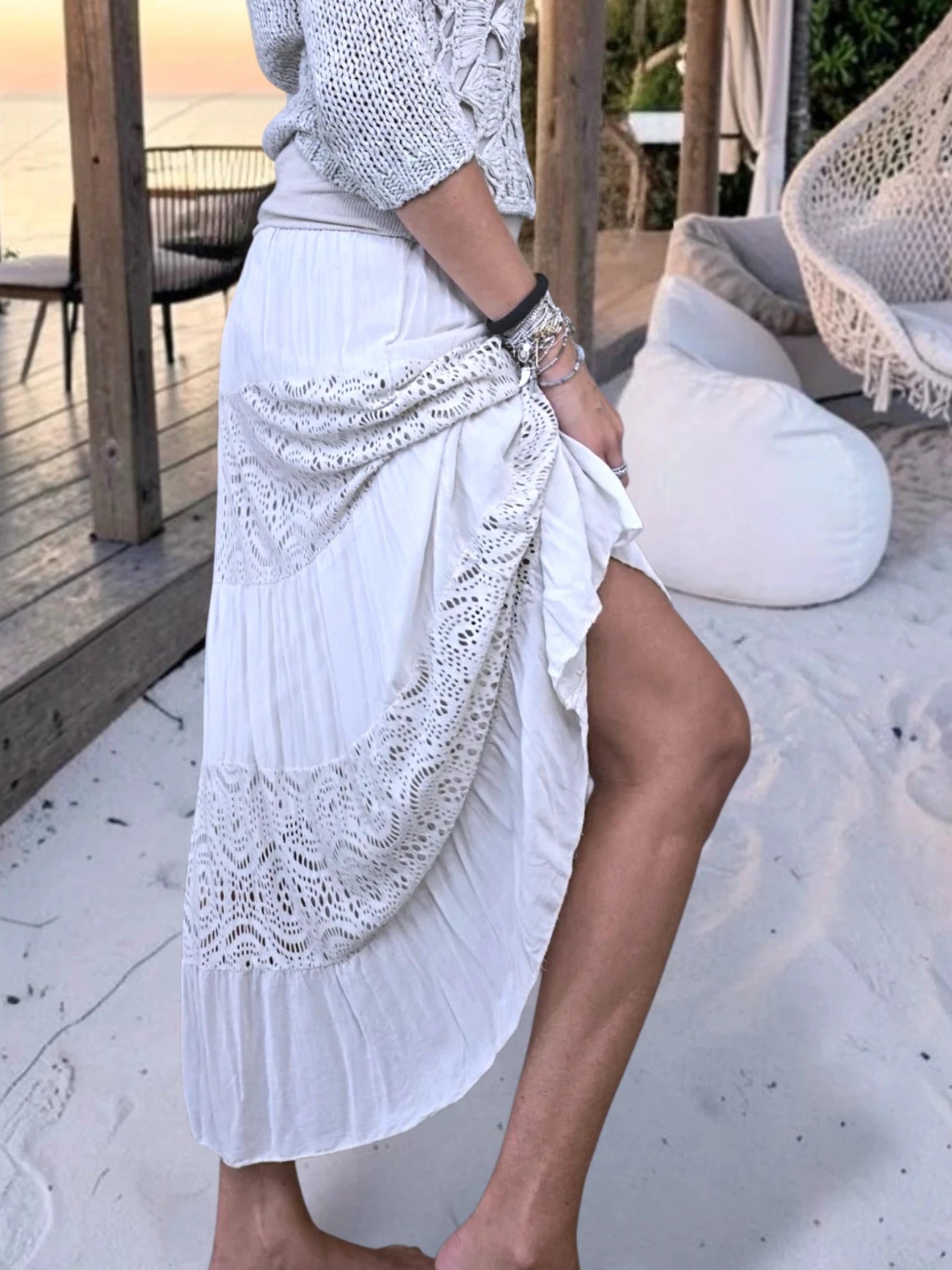 Jupe robe écrue 2 &amp; 1