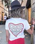 T-shirt blanc dos coeur dentelle - 𝐌𝐚𝐫𝐢𝐧𝐚𝟒𝟒𝐟𝐚𝐦𝐢𝐥𝐲