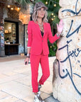 Veste cintrée rouge vif - 𝐌𝐚𝐫𝐢𝐧𝐚𝟒𝟒𝐟𝐚𝐦𝐢𝐥𝐲