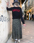 Pull noir inscription dos amour en rouge - 𝐌𝐚𝐫𝐢𝐧𝐚𝟒𝟒𝐟𝐚𝐦𝐢𝐥𝐲