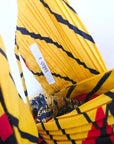 Top jaune à imprimé wax