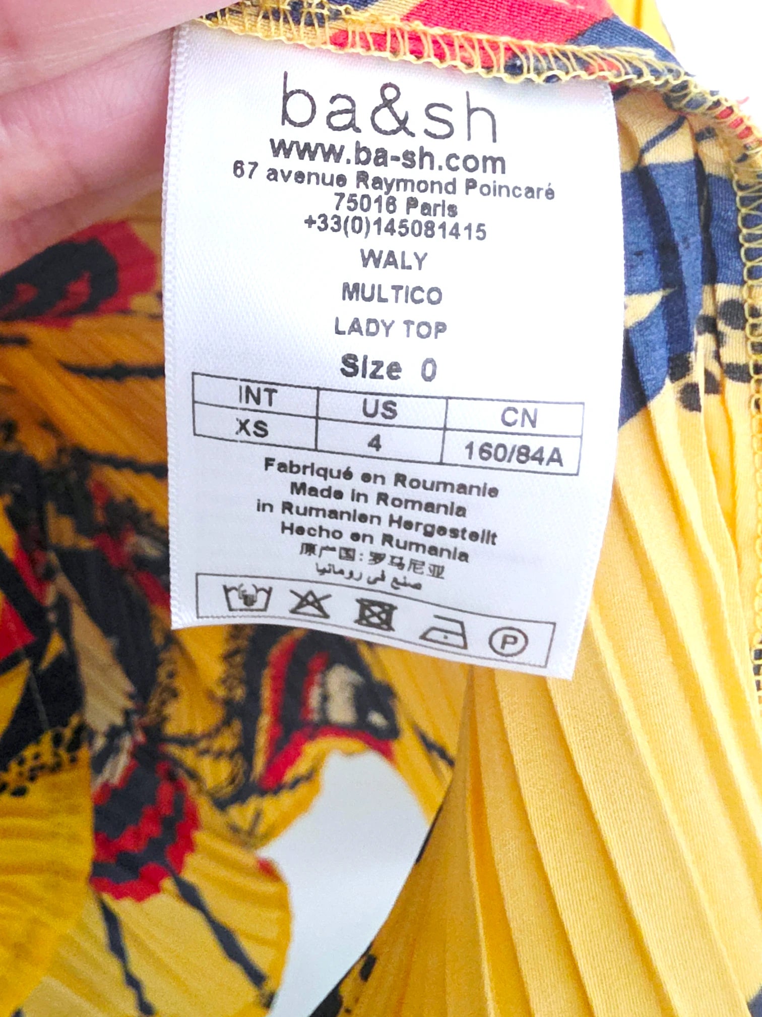 Top jaune à imprimé wax