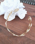 Bracelet bras doré en acier inoxydable