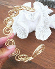 Bracelet bras doré en acier inoxydable