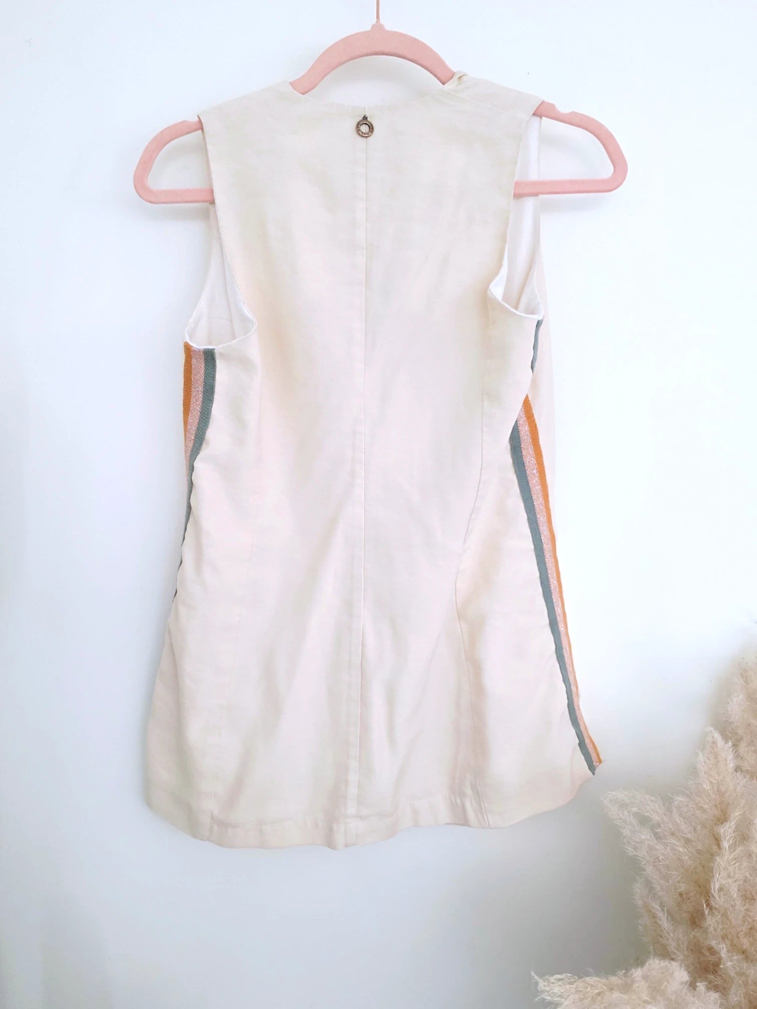 Ensemble veston + pantalon écru  à bandes latérales