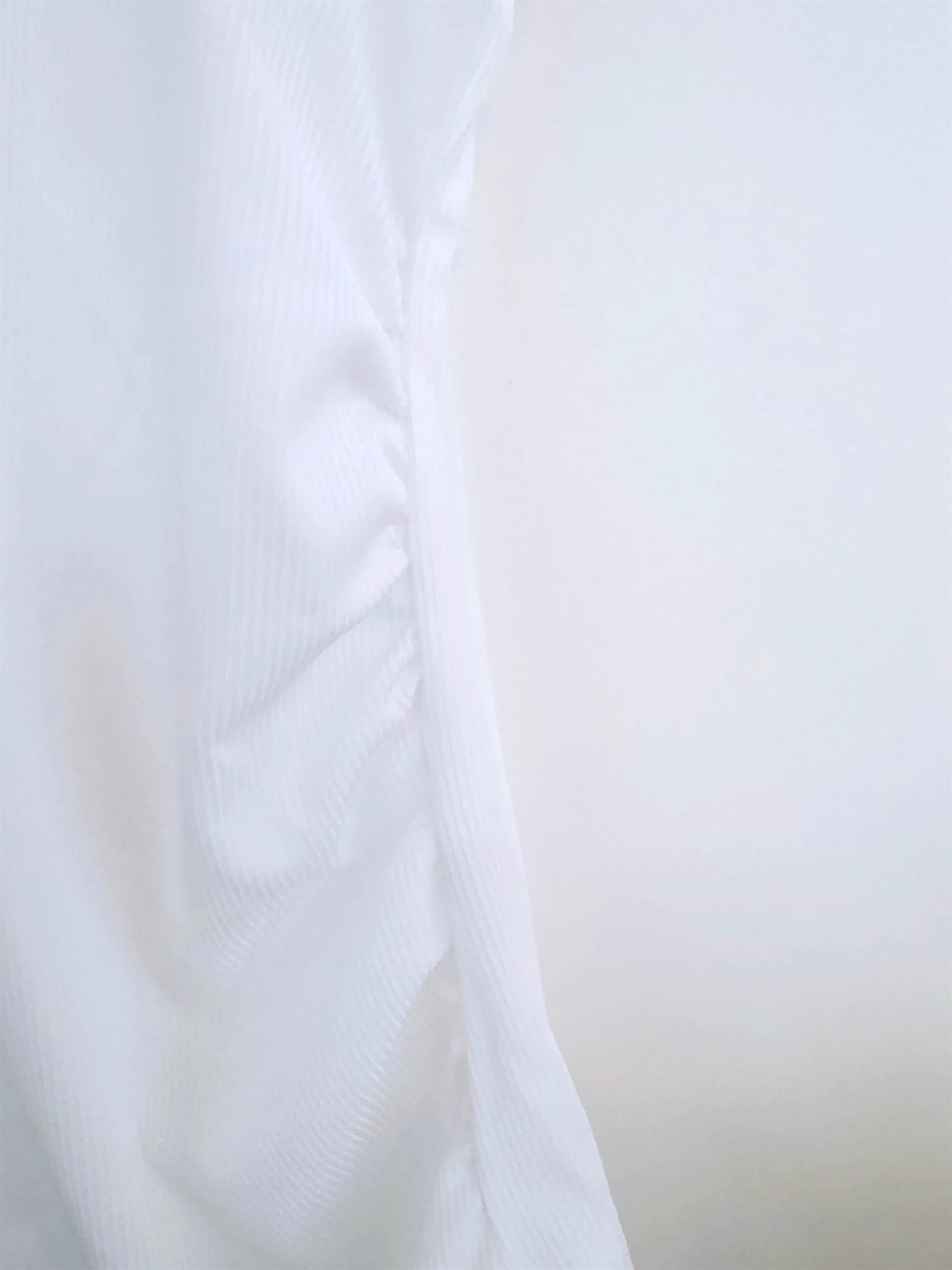 Débardeur blanc en lycra à maille côtelée