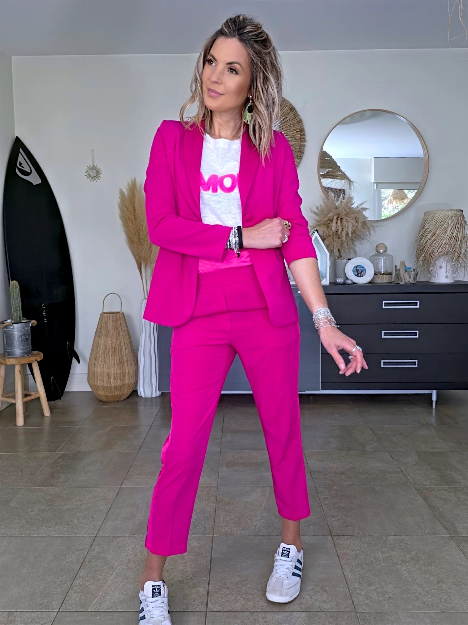 Ensemble 3 pièces fuchsia