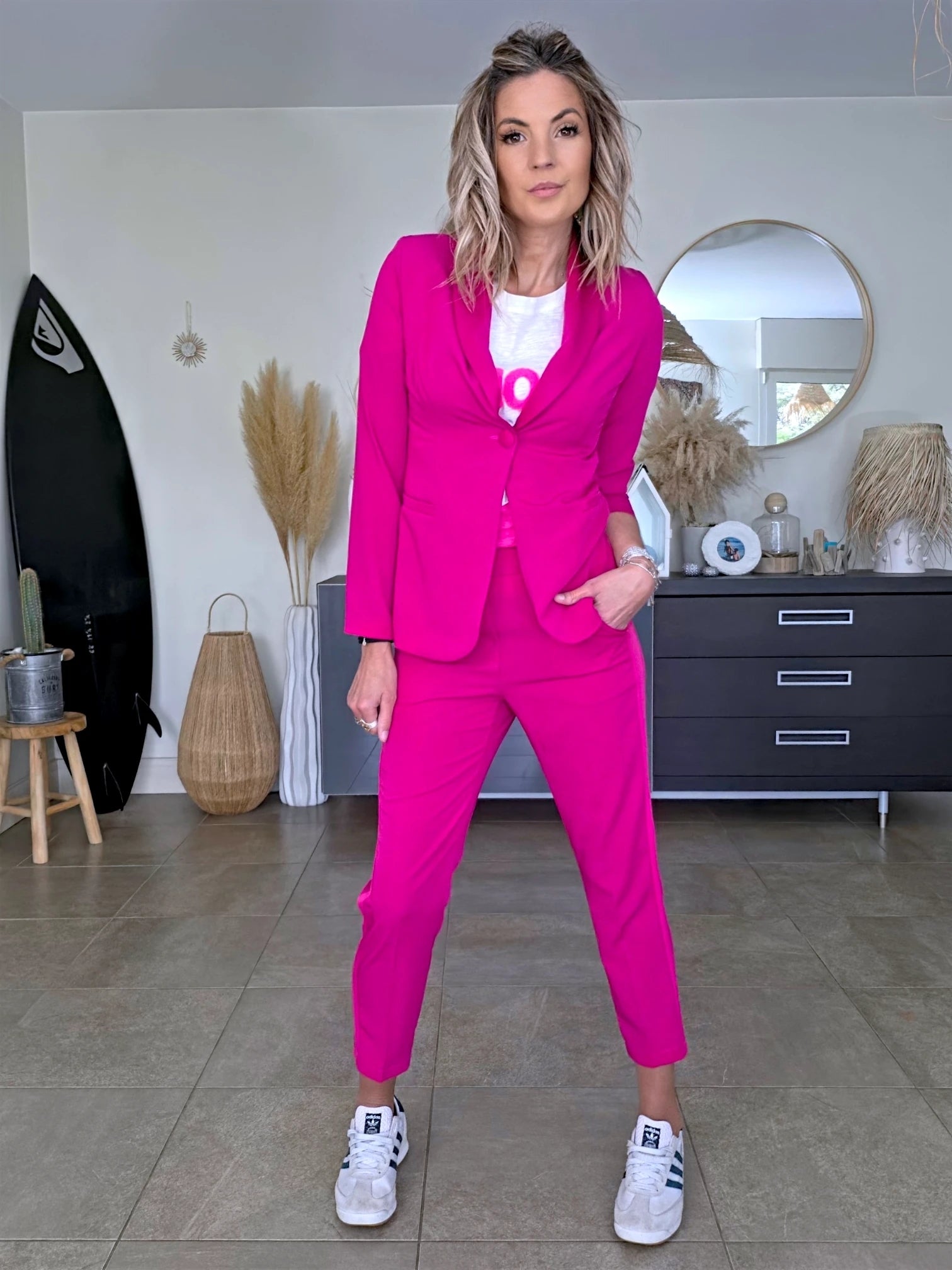 Ensemble 3 pièces fuchsia