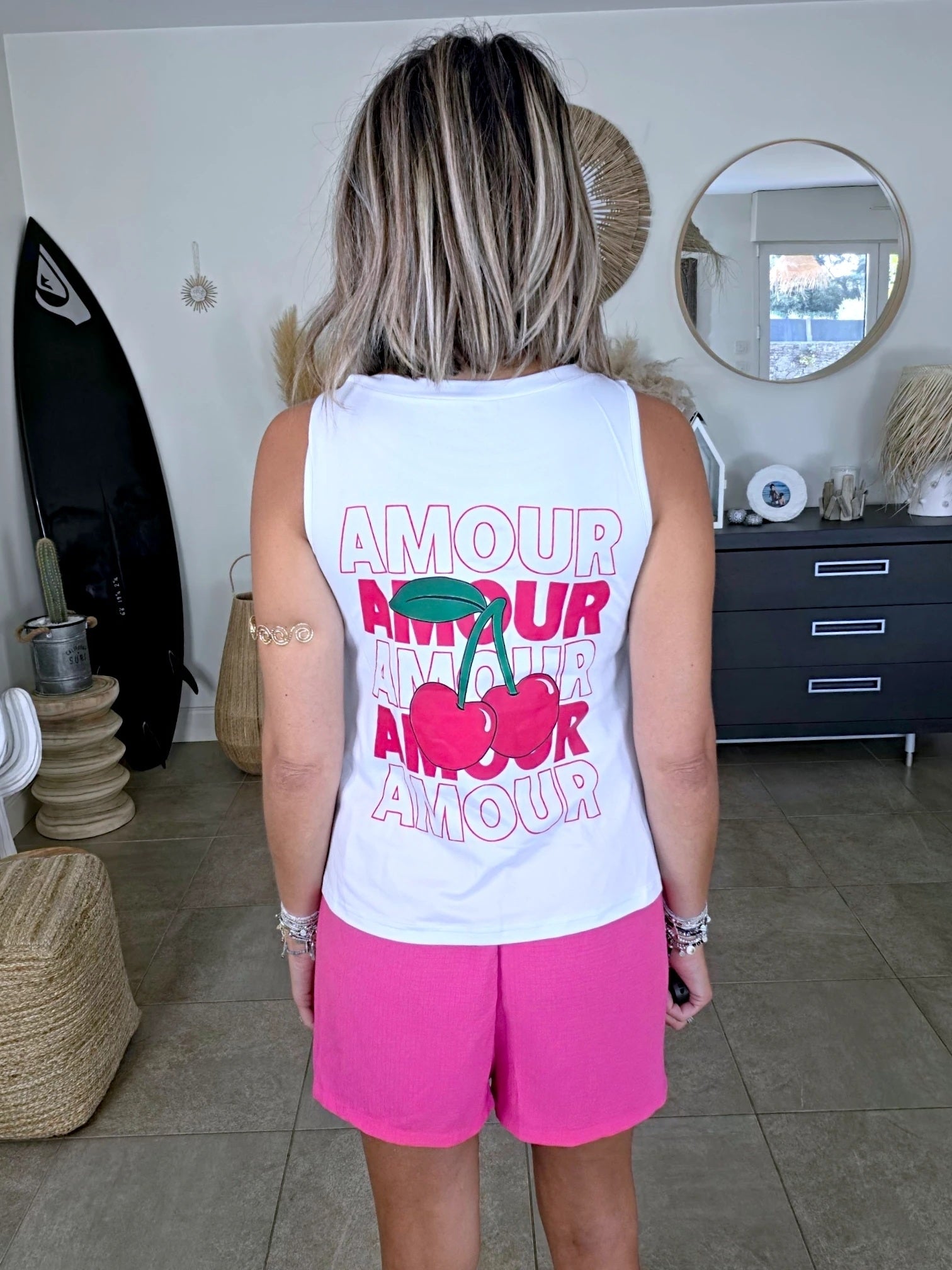 Ensemble débardeur + Jupe short rose fuchsia - 𝐌𝐚𝐫𝐢𝐧𝐚𝟒𝟒𝐟𝐚𝐦𝐢𝐥𝐲