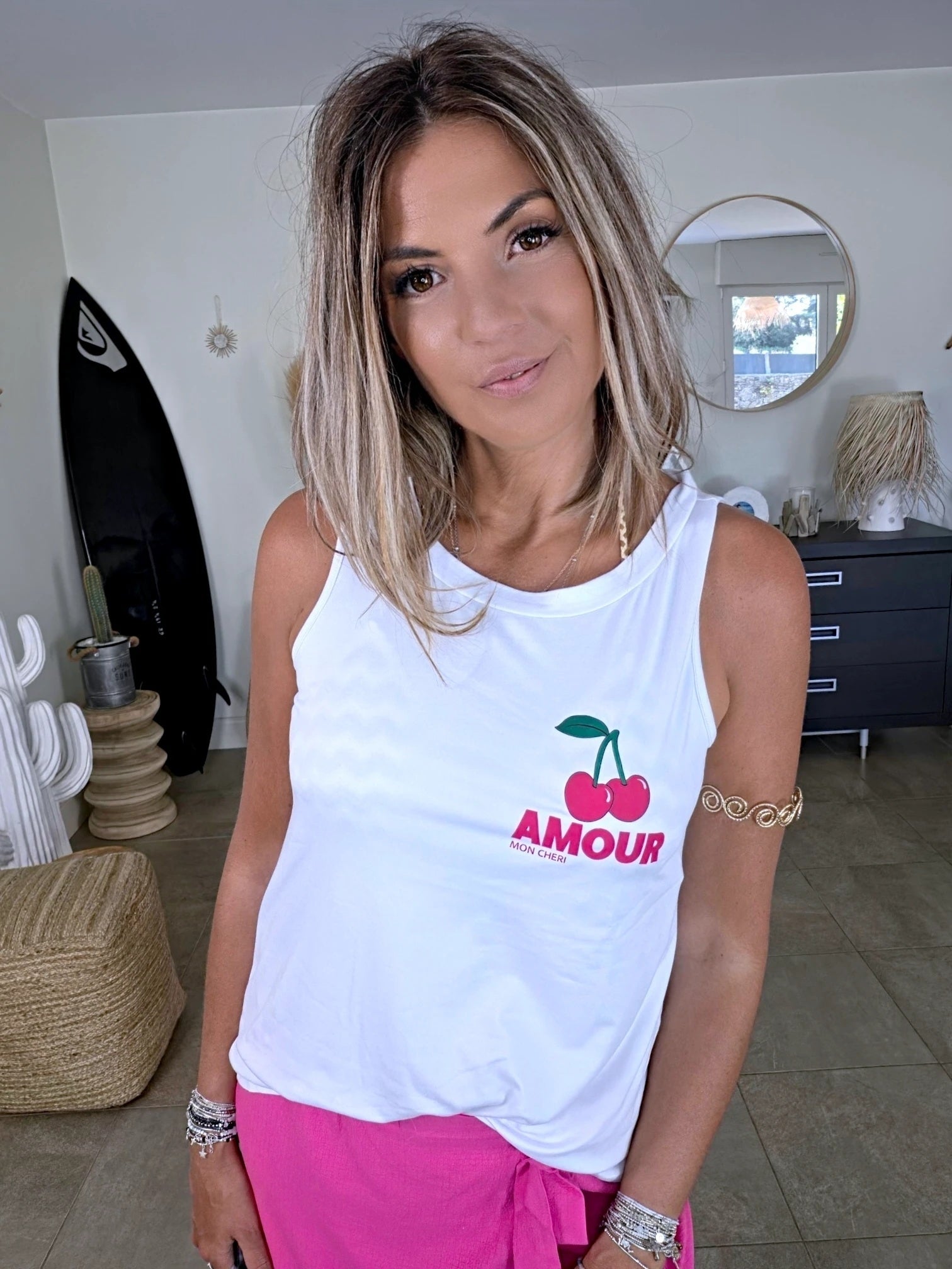 Ensemble débardeur + Jupe short rose fuchsia - 𝐌𝐚𝐫𝐢𝐧𝐚𝟒𝟒𝐟𝐚𝐦𝐢𝐥𝐲