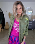 T-shirt rose summer ibiza
