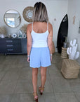 Jupe-short bleu ciel