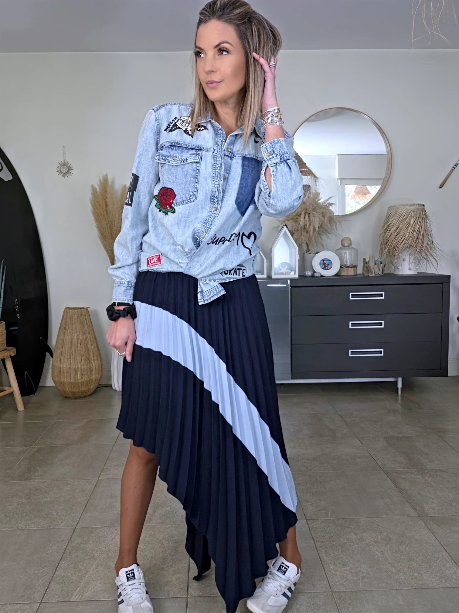 Chemise destroy en jean