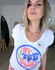 T-shirt blanc "My tee great" - 𝐌𝐚𝐫𝐢𝐧𝐚𝟒𝟒𝐟𝐚𝐦𝐢𝐥𝐲