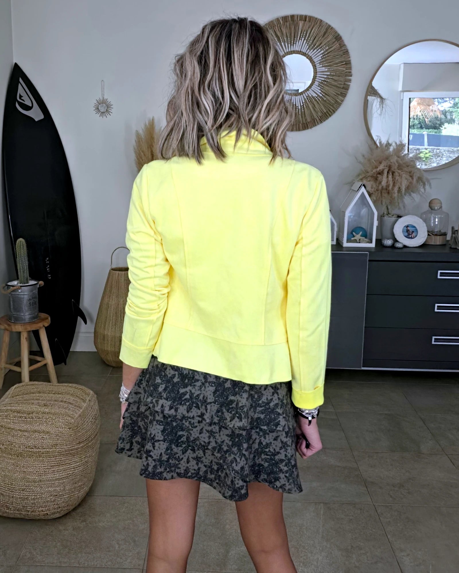 Perfecto suédine jaune fluo - 𝐌𝐚𝐫𝐢𝐧𝐚𝟒𝟒𝐟𝐚𝐦𝐢𝐥𝐲