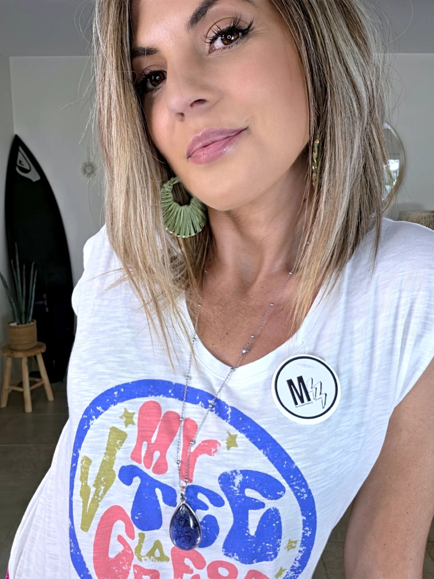 T-shirt blanc "My tee great" - 𝐌𝐚𝐫𝐢𝐧𝐚𝟒𝟒𝐟𝐚𝐦𝐢𝐥𝐲
