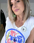 T-shirt blanc "My tee great" - 𝐌𝐚𝐫𝐢𝐧𝐚𝟒𝟒𝐟𝐚𝐦𝐢𝐥𝐲