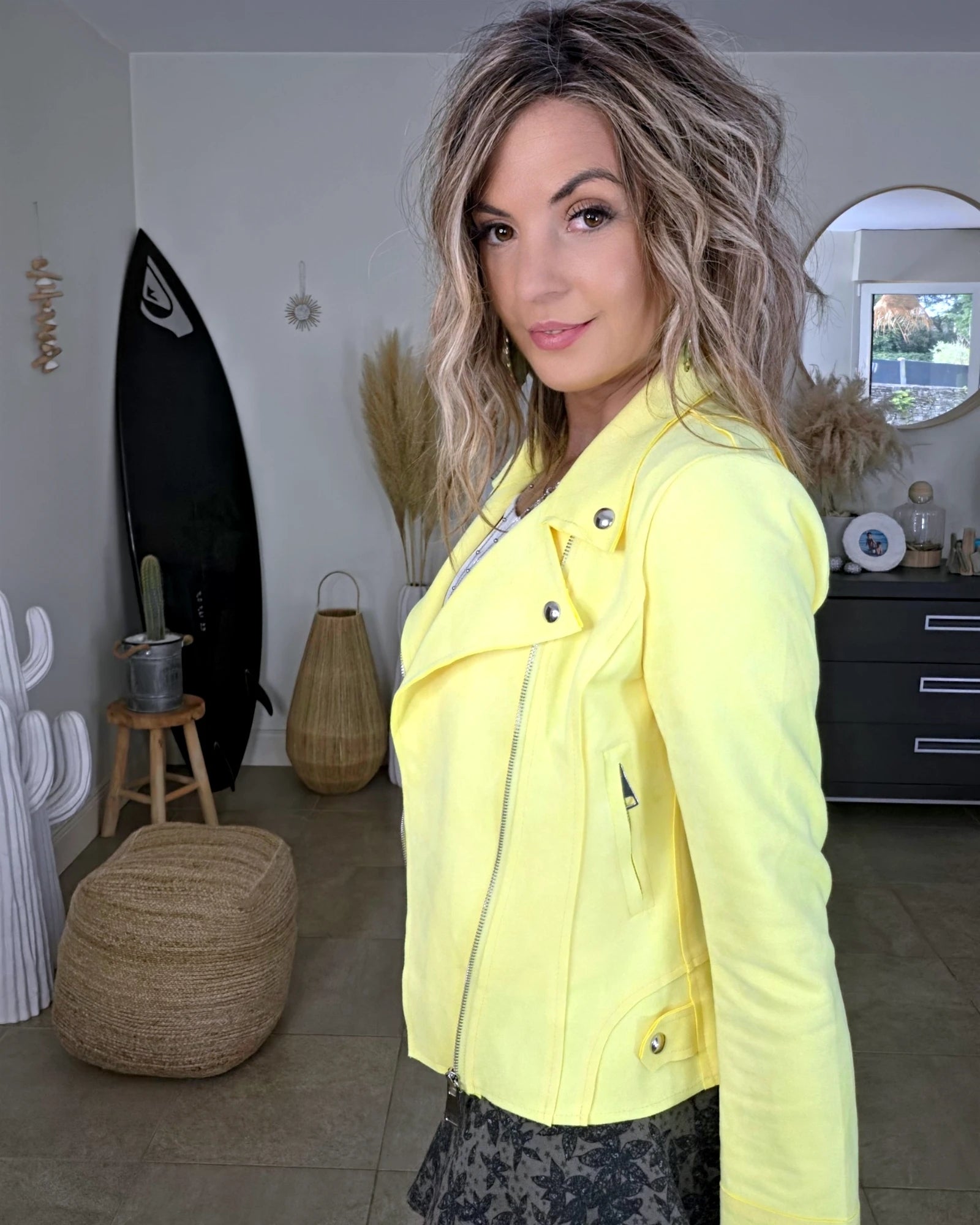 Perfecto suédine jaune fluo - 𝐌𝐚𝐫𝐢𝐧𝐚𝟒𝟒𝐟𝐚𝐦𝐢𝐥𝐲