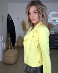 Perfecto suédine jaune fluo - 𝐌𝐚𝐫𝐢𝐧𝐚𝟒𝟒𝐟𝐚𝐦𝐢𝐥𝐲