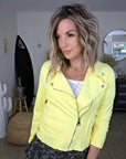 Perfecto suédine jaune fluo - 𝐌𝐚𝐫𝐢𝐧𝐚𝟒𝟒𝐟𝐚𝐦𝐢𝐥𝐲