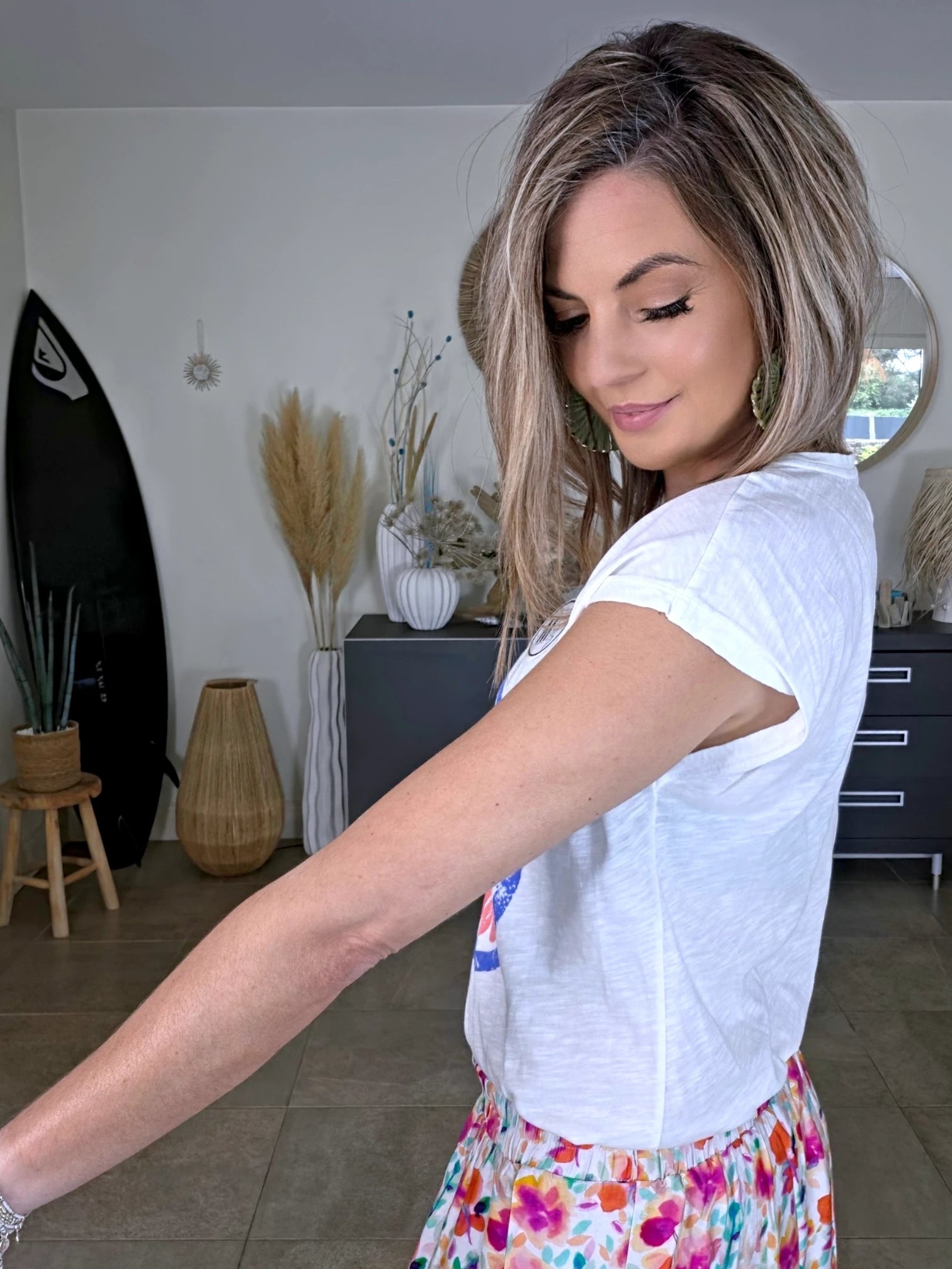 T-shirt blanc "My tee great" - 𝐌𝐚𝐫𝐢𝐧𝐚𝟒𝟒𝐟𝐚𝐦𝐢𝐥𝐲
