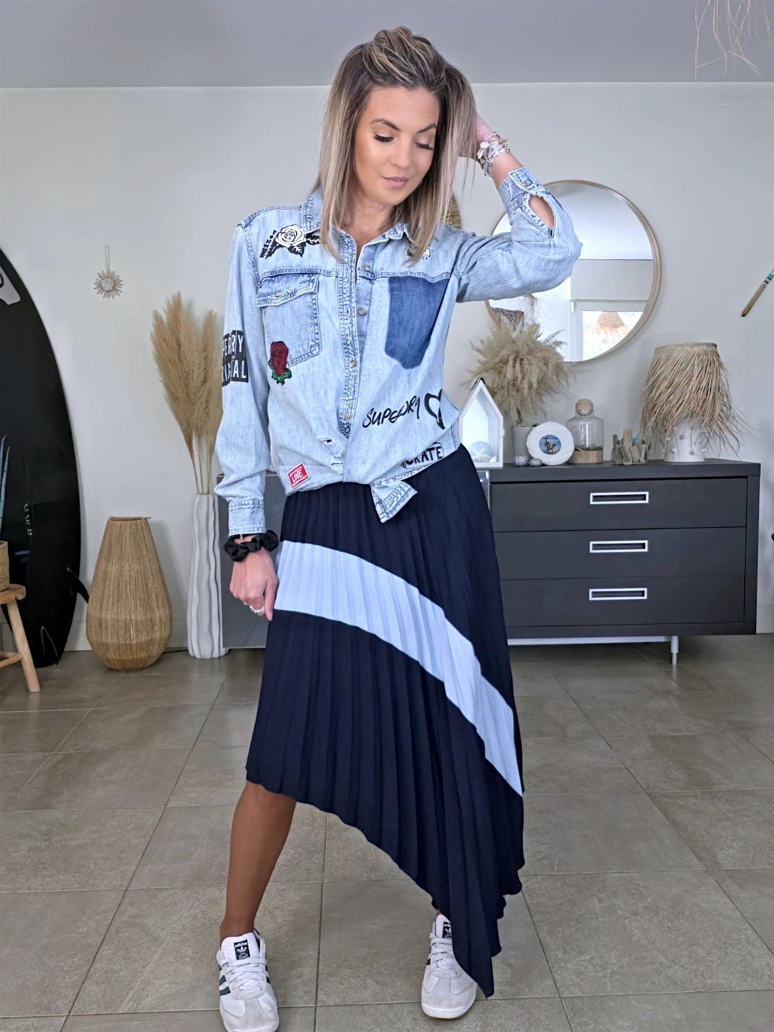 Chemise destroy en jean