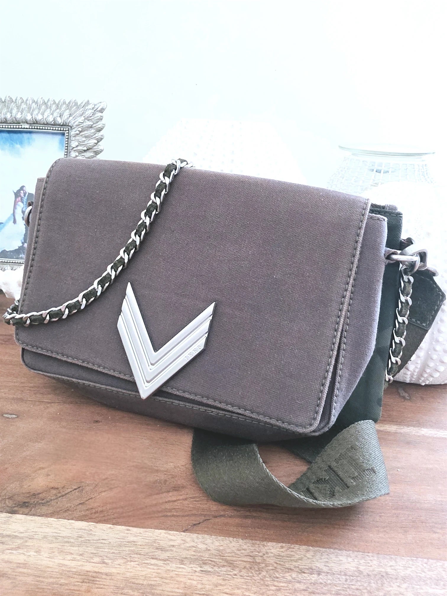Sac 111 Lena tissu et cuir 2&amp;1 kaki et camouflage