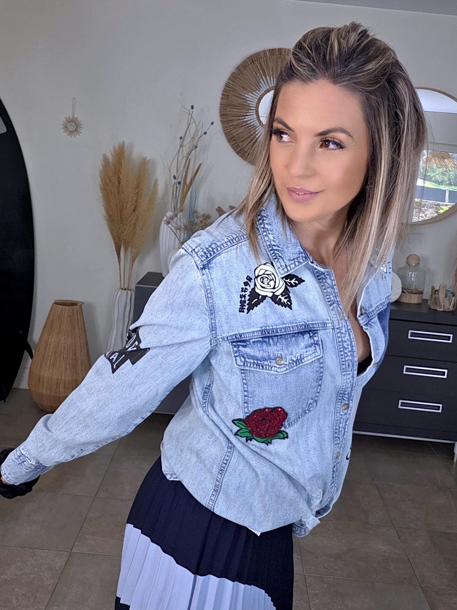Chemise destroy en jean