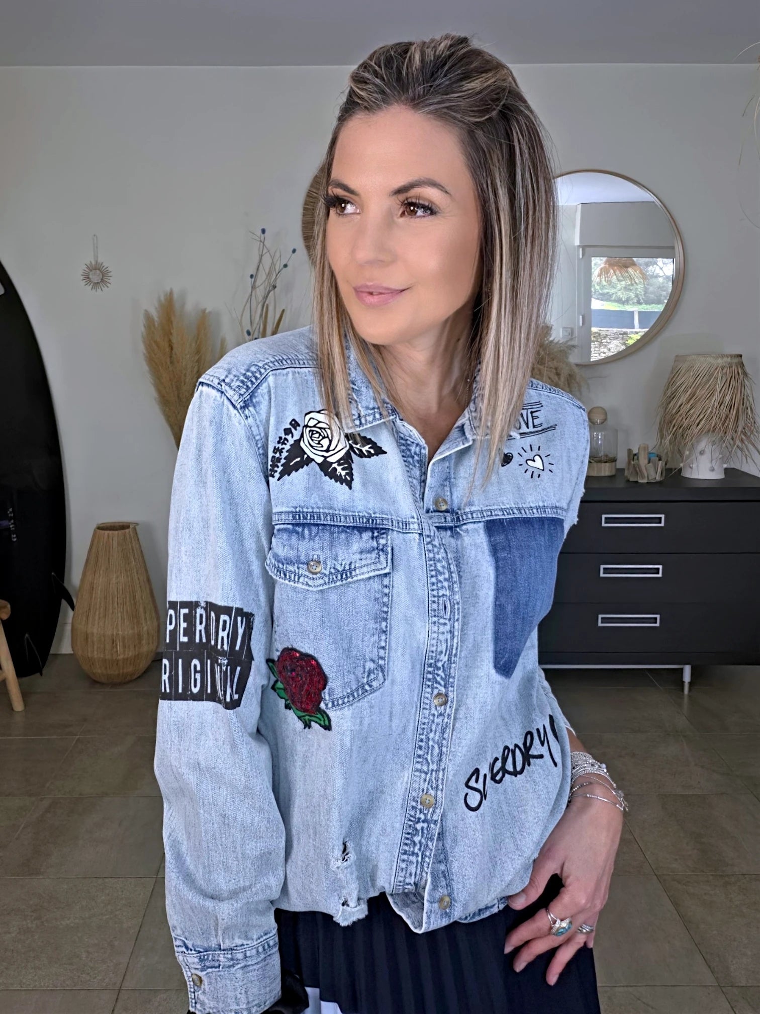 Chemise destroy en jean