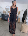 Robe noire ajourée
