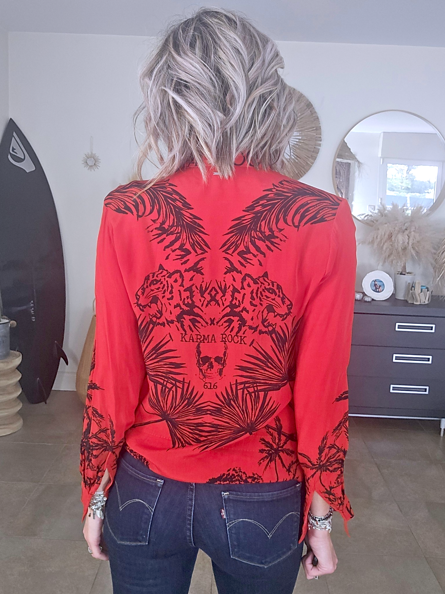 Chemise rock rouge vif - 𝐌𝐚𝐫𝐢𝐧𝐚𝟒𝟒𝐟𝐚𝐦𝐢𝐥𝐲
