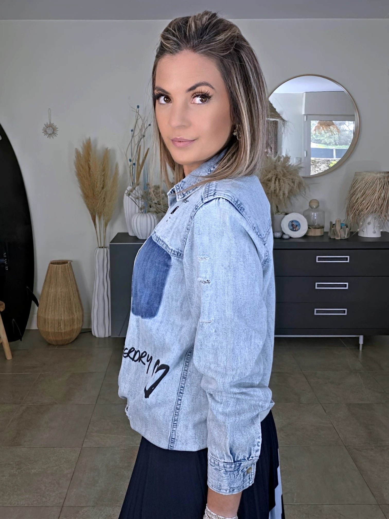 Chemise destroy en jean