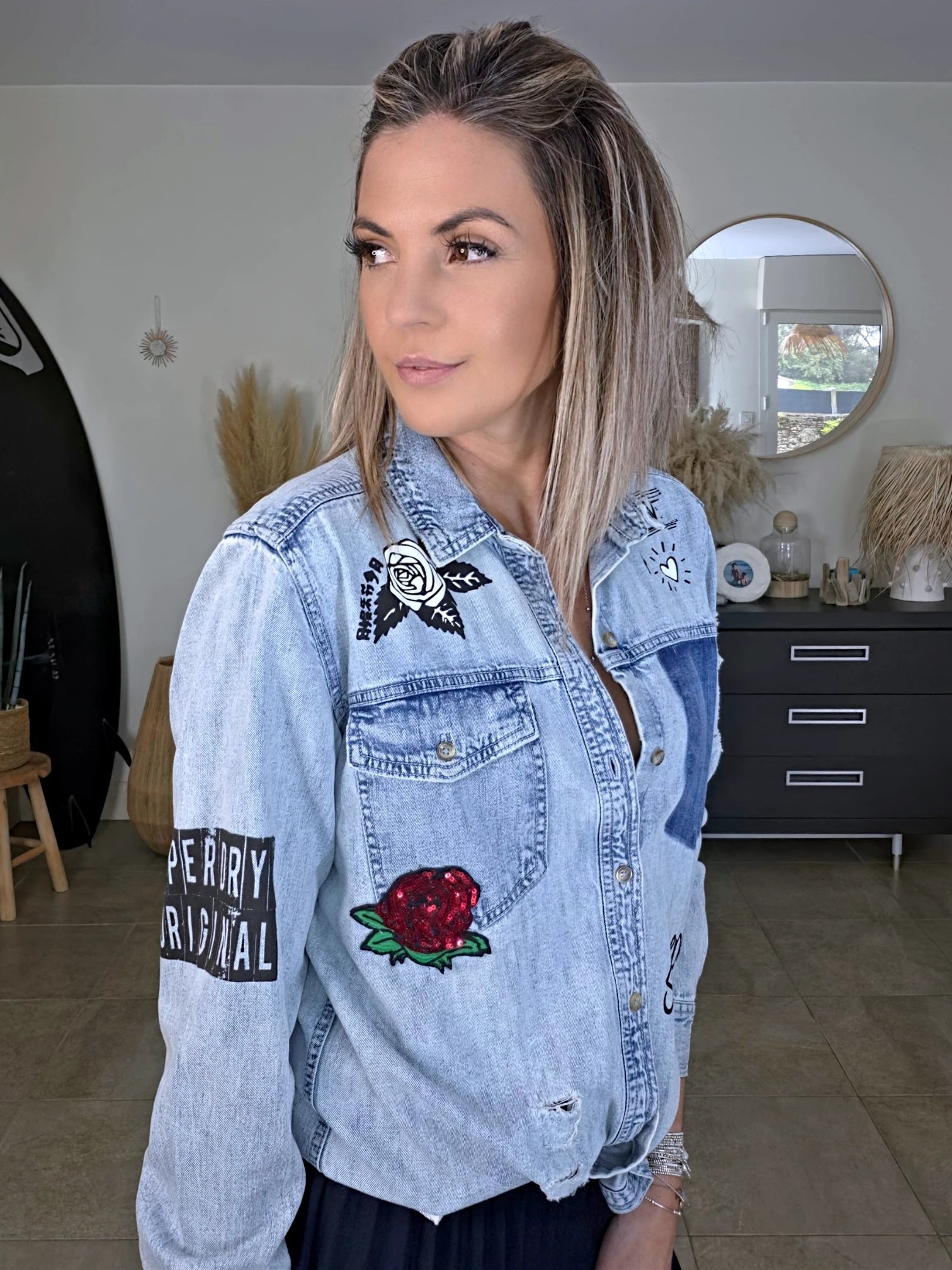 Chemise destroy en jean