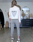 Veste sweat beige rock & roll