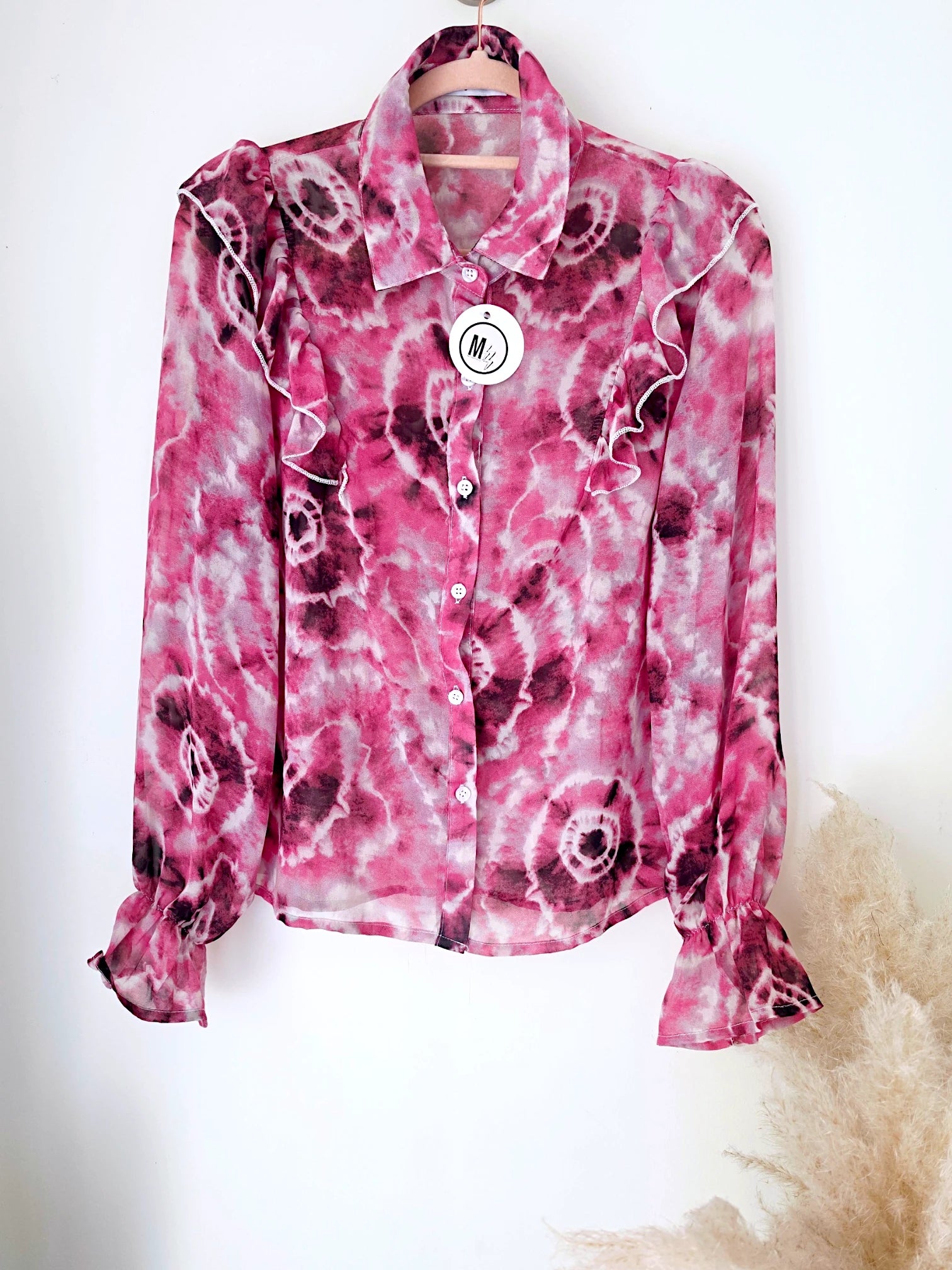 Chemise tie and dye rose fuchsia