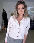 Veste sweat beige rock & roll