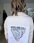 Veste sweat beige rock & roll