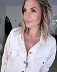 Veste sweat beige rock & roll