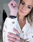 Veste sweat beige rock & roll