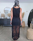 Robe noire ajourée