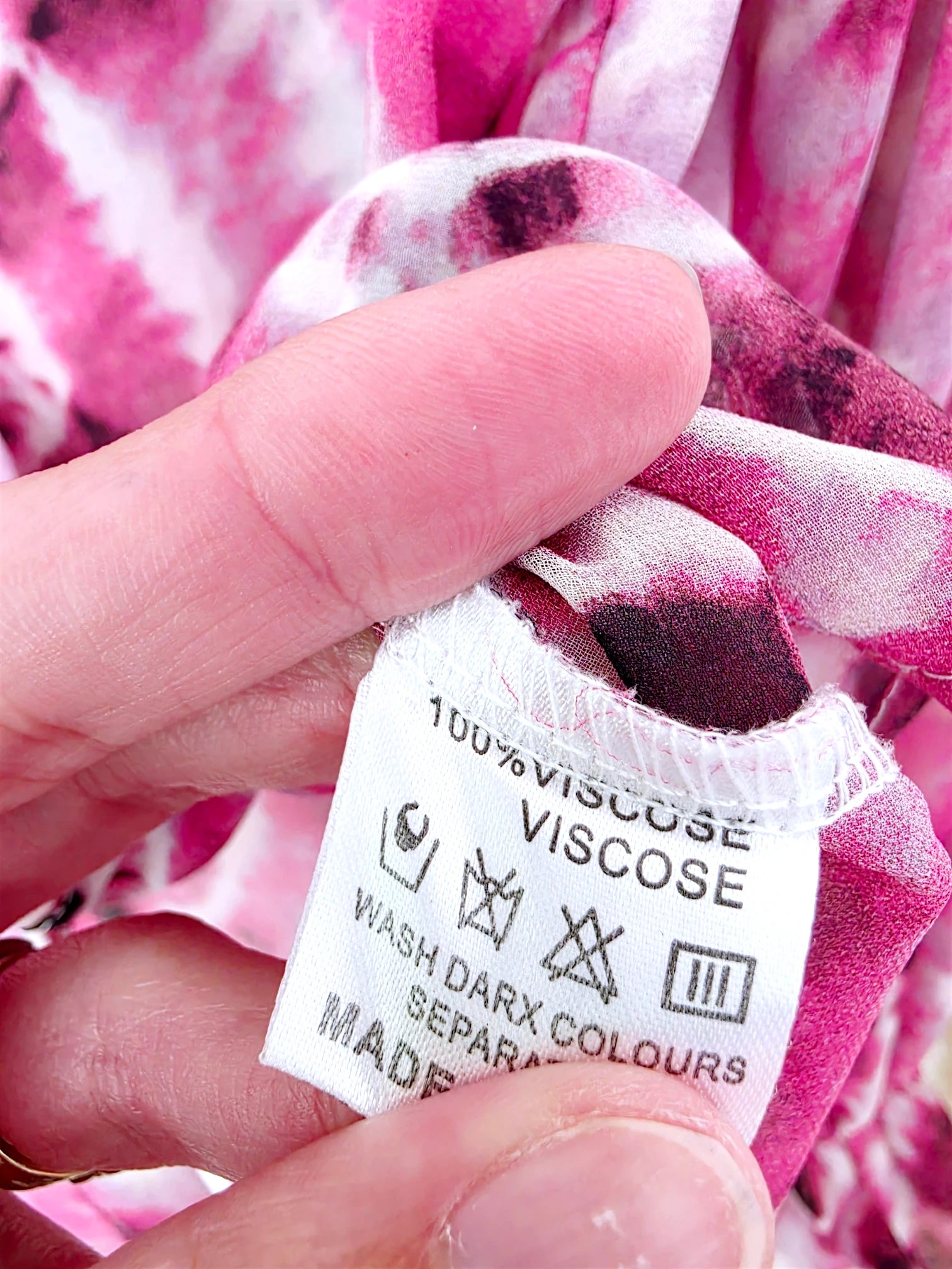 Chemise tie and dye rose fuchsia