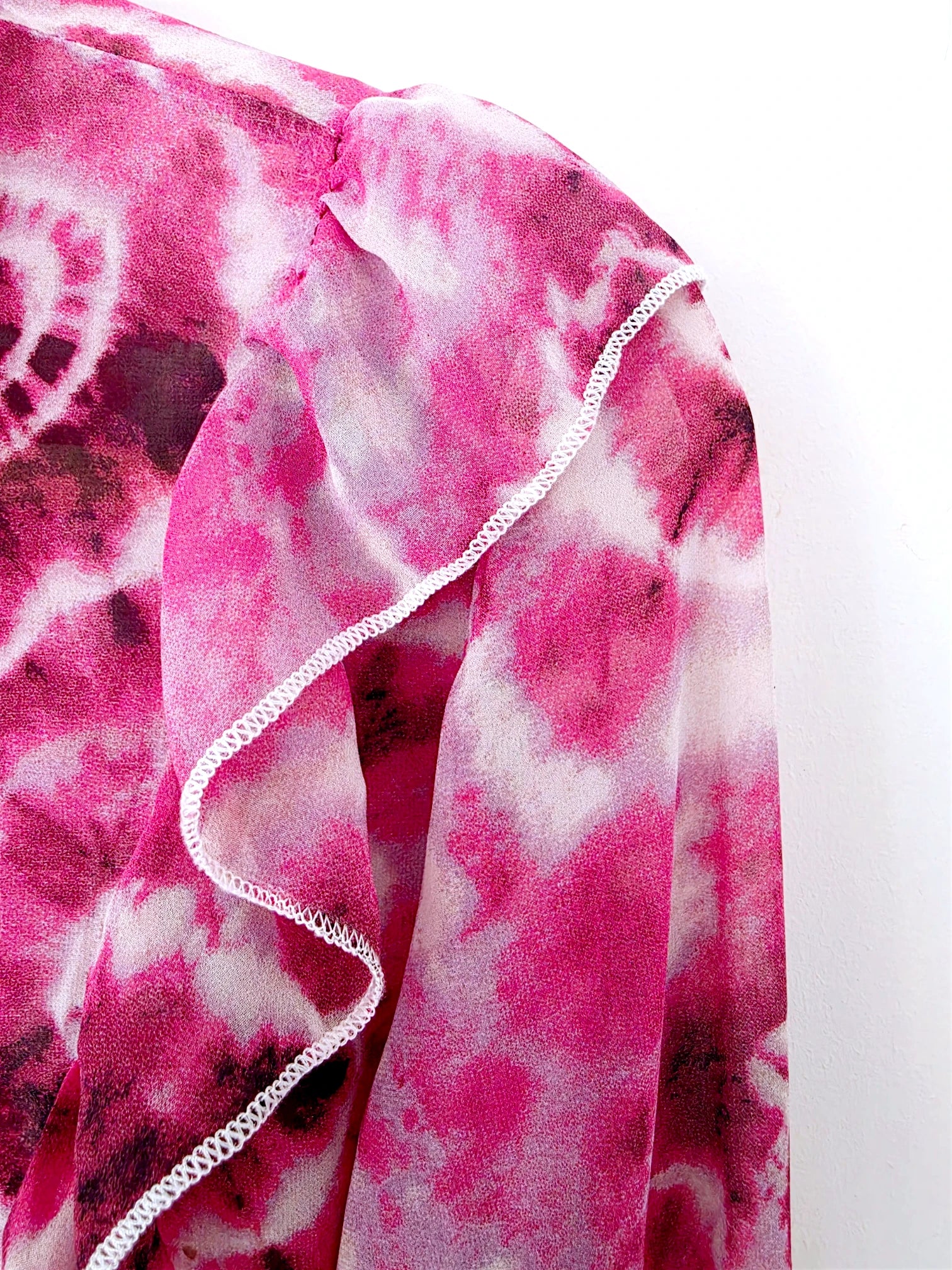 Chemise tie and dye rose fuchsia