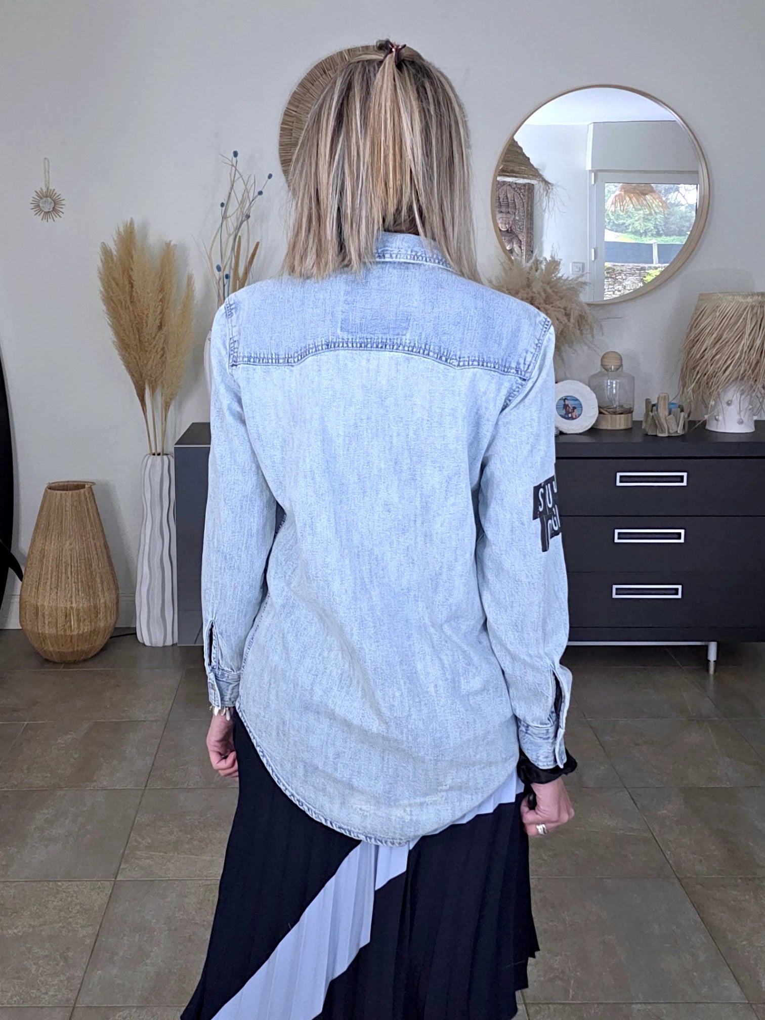 Chemise destroy en jean