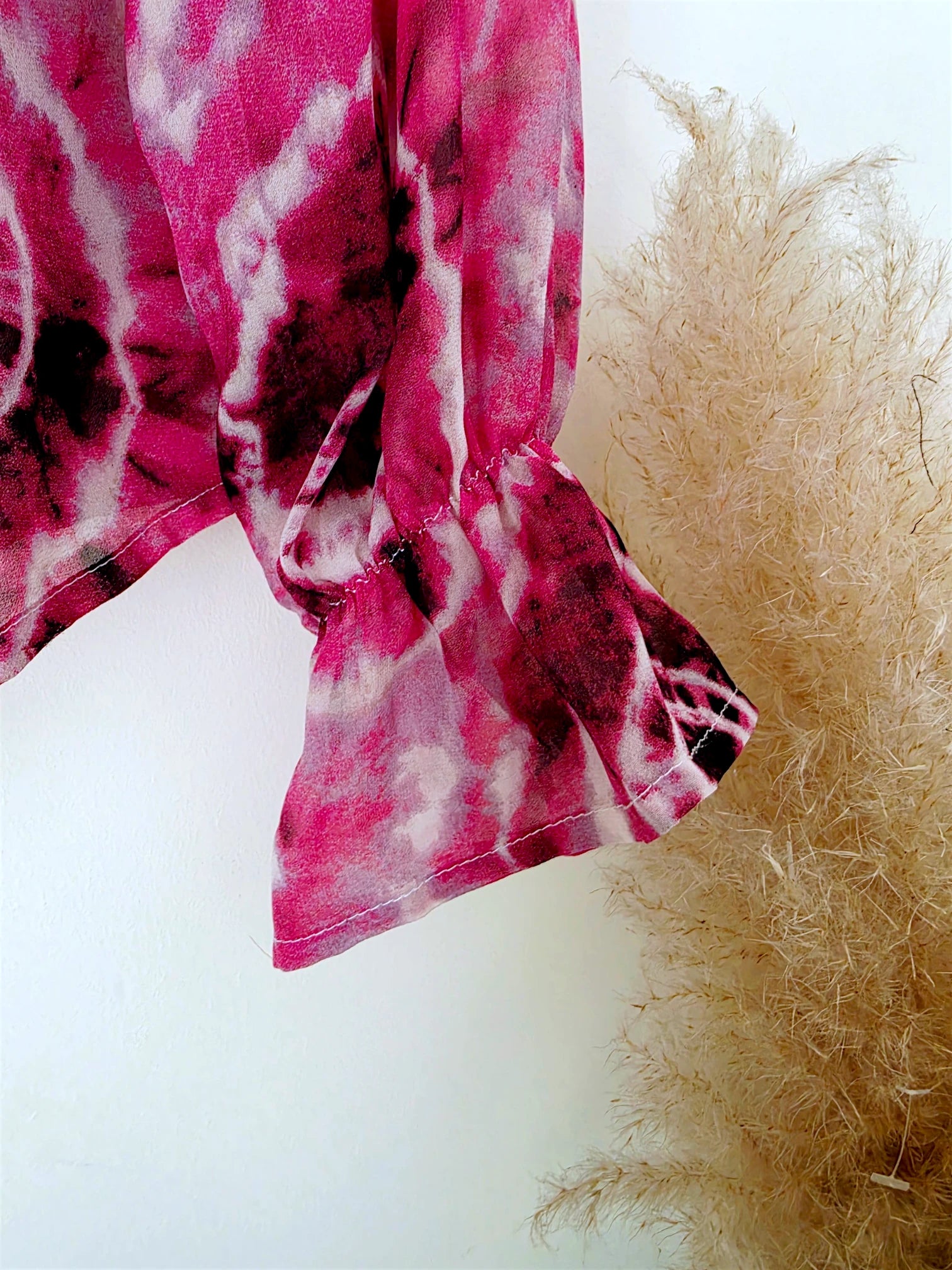 Chemise tie and dye rose fuchsia