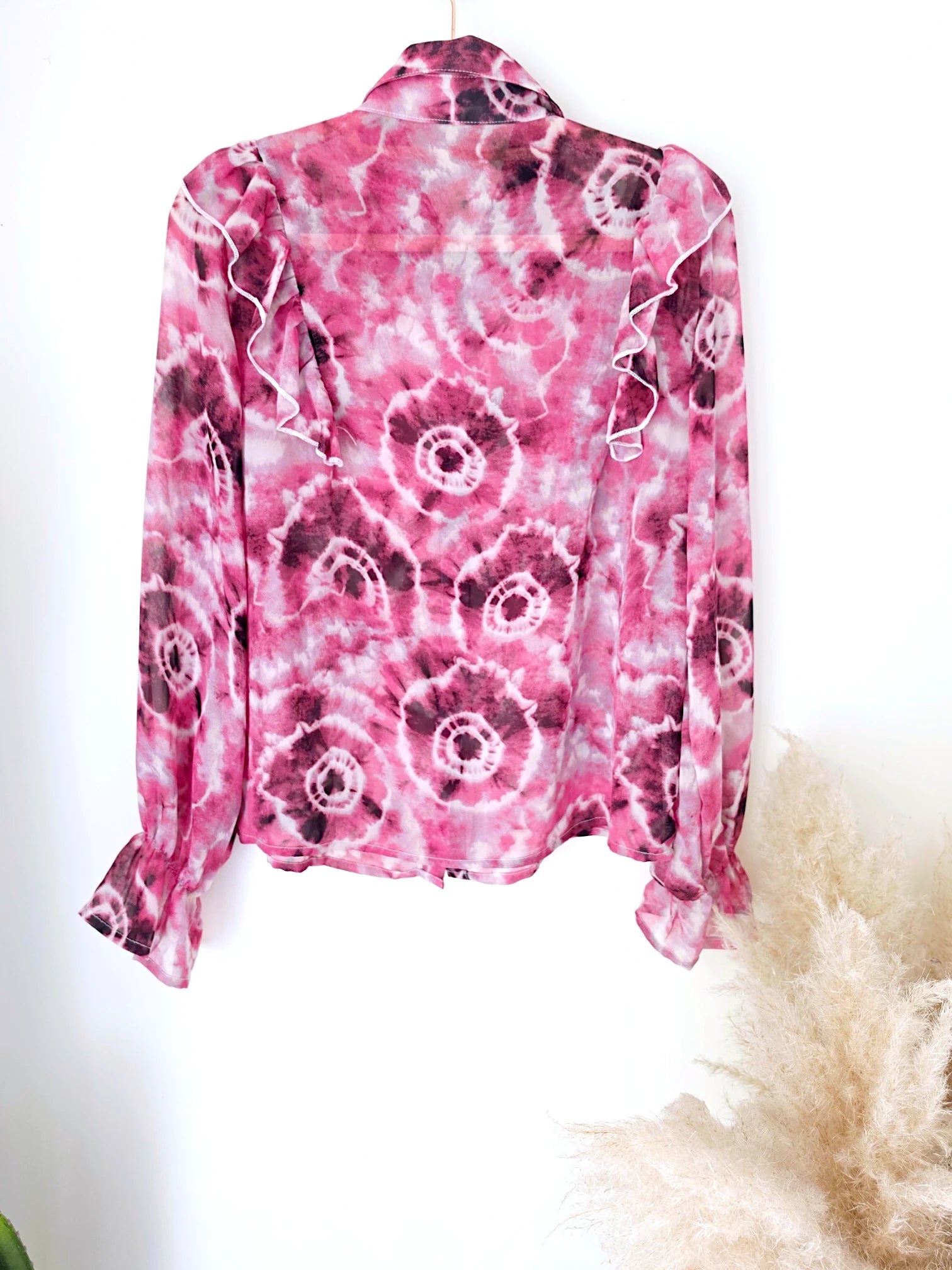 Chemise tie and dye rose fuchsia