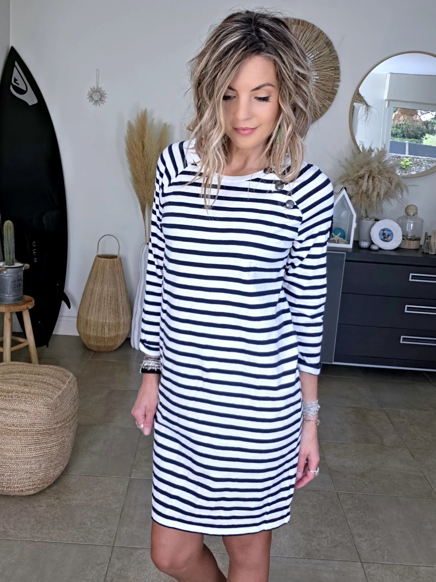 Robe marinière maille en coton - 𝐌𝐚𝐫𝐢𝐧𝐚𝟒𝟒𝐟𝐚𝐦𝐢𝐥𝐲