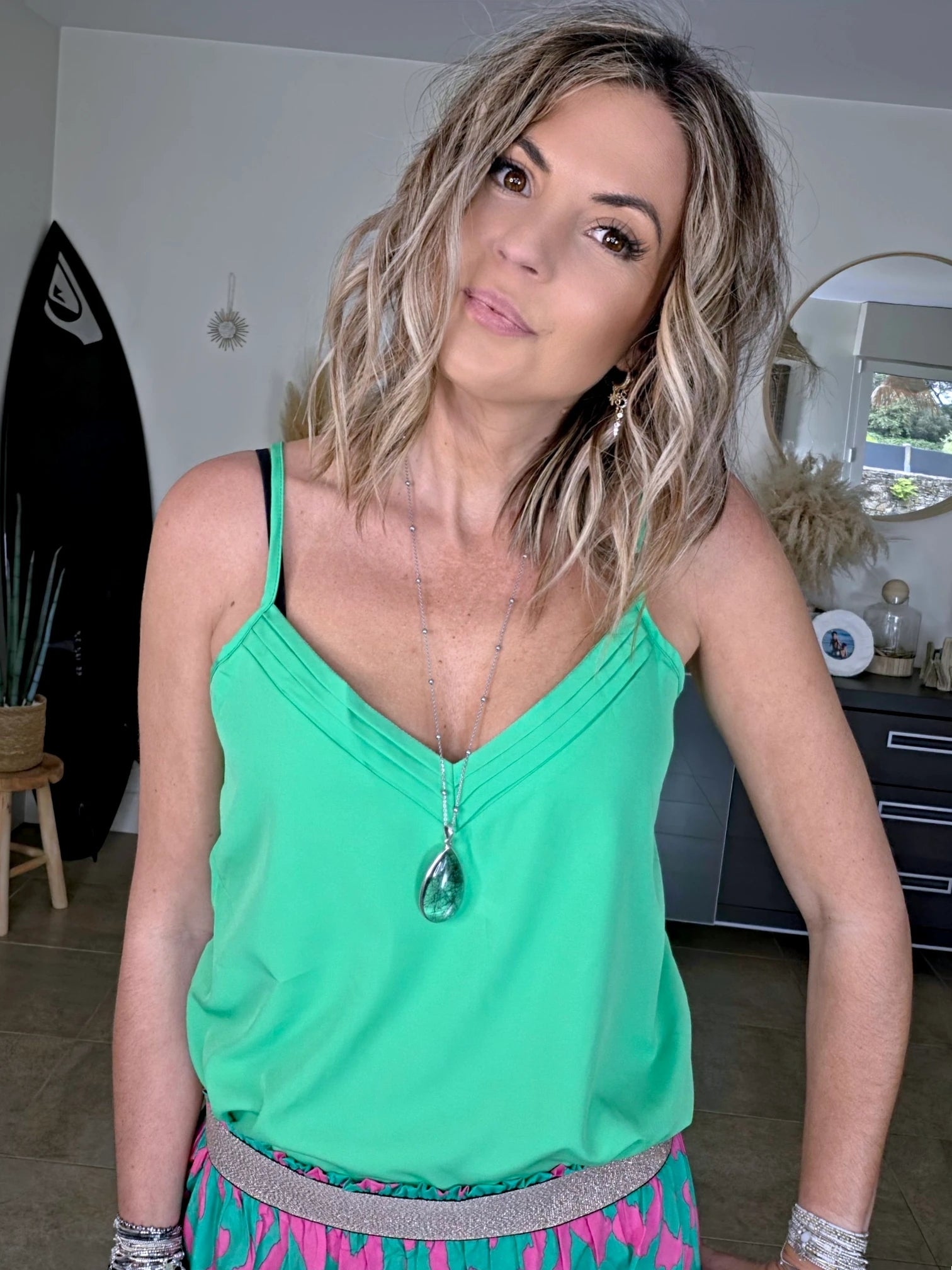 Débardeur vert fluo
