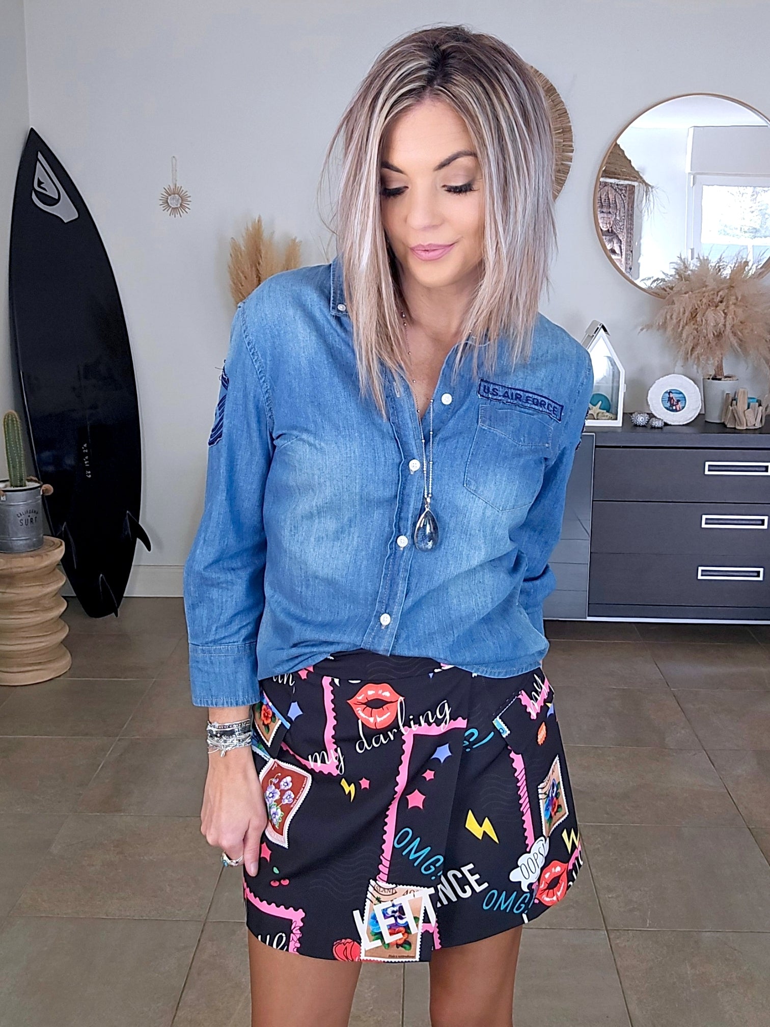 Chemise en jean headshot - 𝐌𝐚𝐫𝐢𝐧𝐚𝟒𝟒𝐟𝐚𝐦𝐢𝐥𝐲