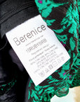 Robe Verte à imprimé noir