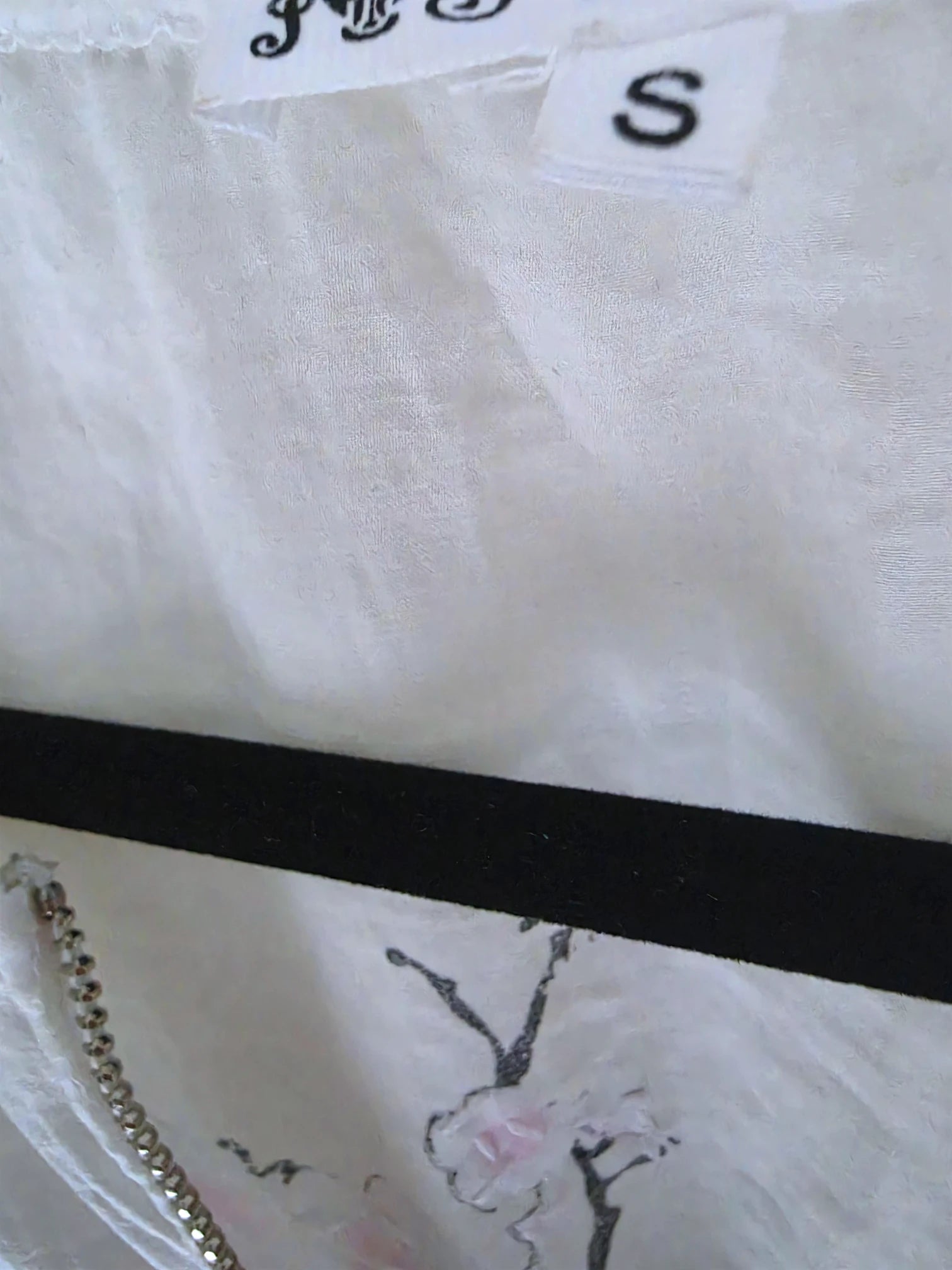 Veste blanche à imprimé japonais au dos